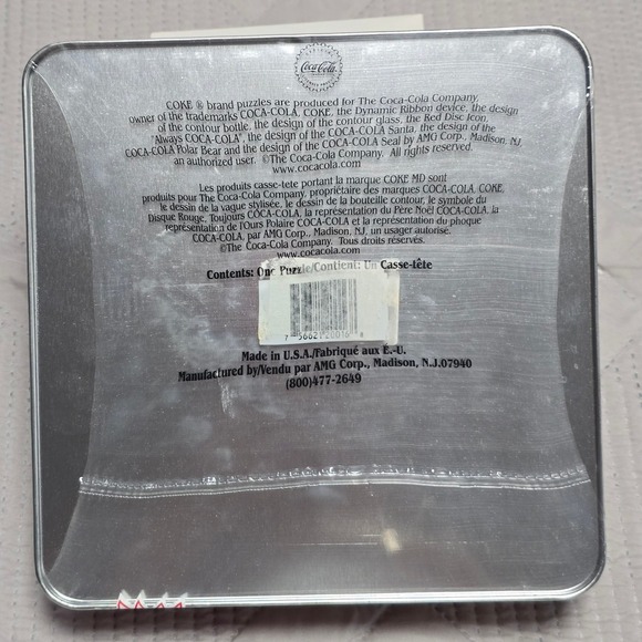 Vintage Coca-Cola Santa 1000‎ Piece Puzzle in Tin, Sealed, 20x27 NIB - Picture 2 of 6